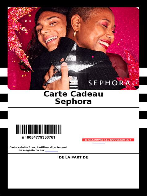 carte cadeau sephora pharmaprix